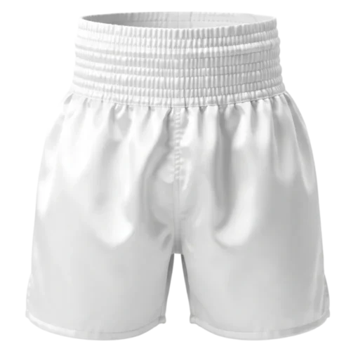 white-shorts-boxing Short de boxe anglaise personnalisé