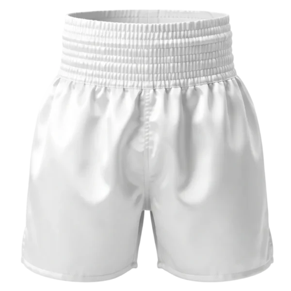 white-shorts-boxing Pantaloncino da boxe personalizzato
